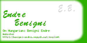 endre benigni business card
